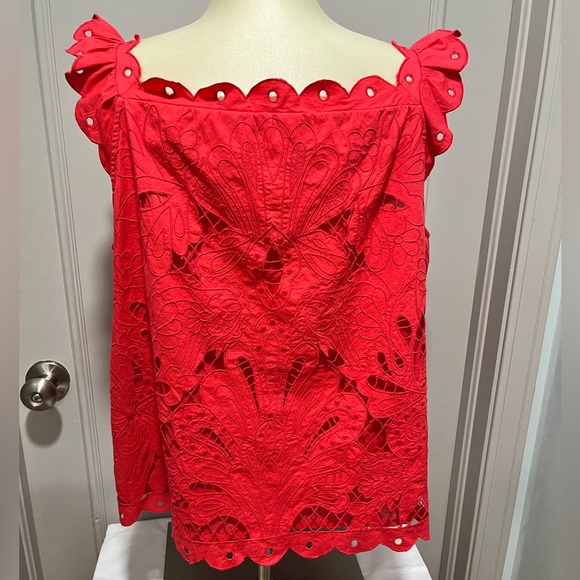 Anthropologie Coral Lace Eyelet Camisole - Picture 5 of 6